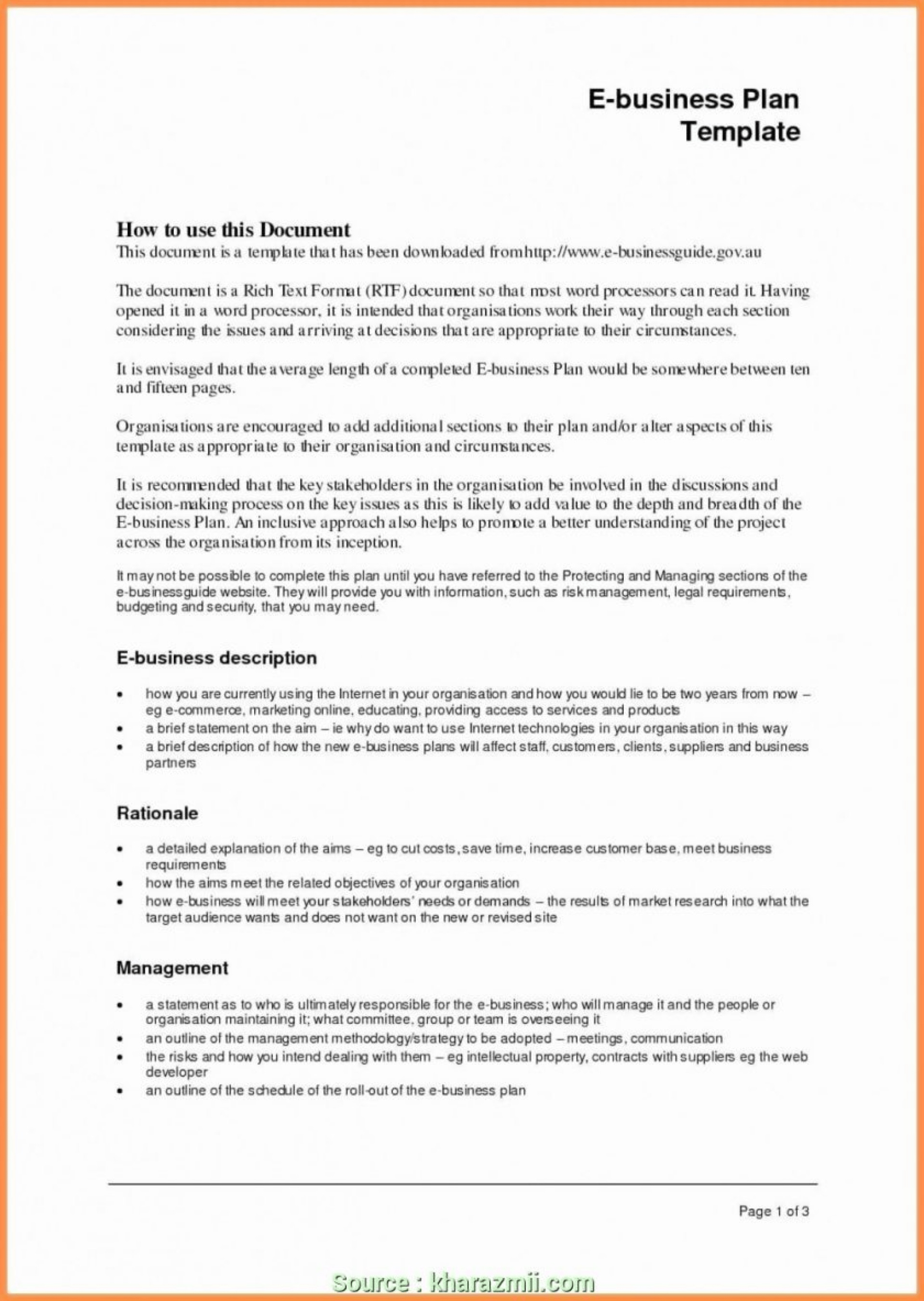 ecommerce business plan doc