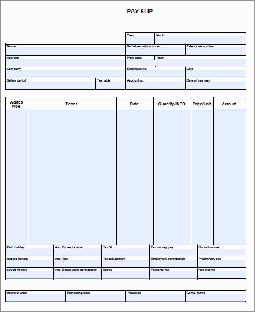 021 Template Ideas Payroll Check Stub Free Printable Pay With Free Printable Pay Stubs Template