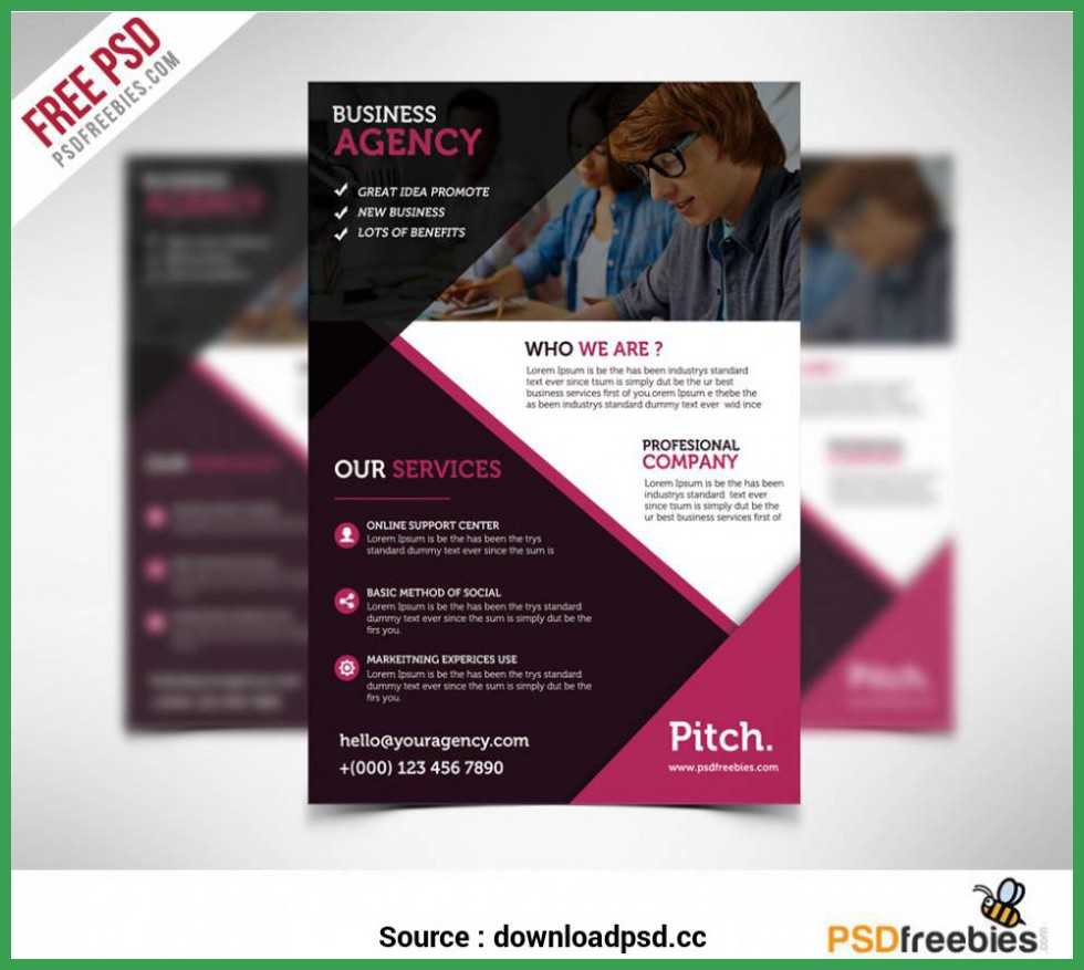 023 Business Brochure Templates Free Download Psd Template Regarding Cleaning Brochure Templates Free