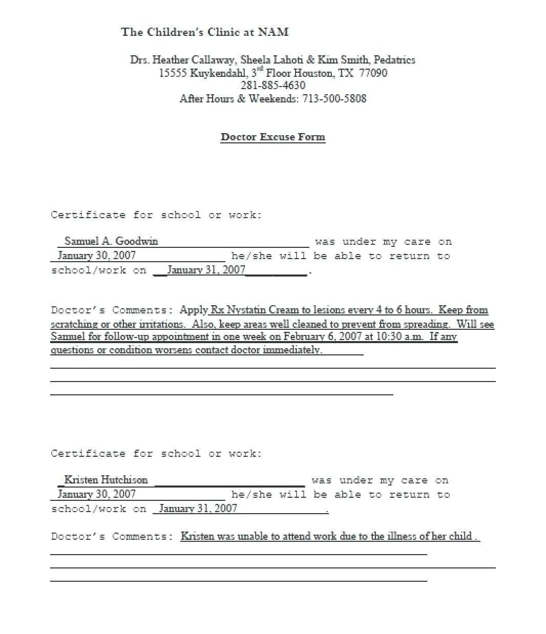 023 Doctors Note Template For Work Ideas Fake Doctor Intended For Free Fake Doctors Note Template