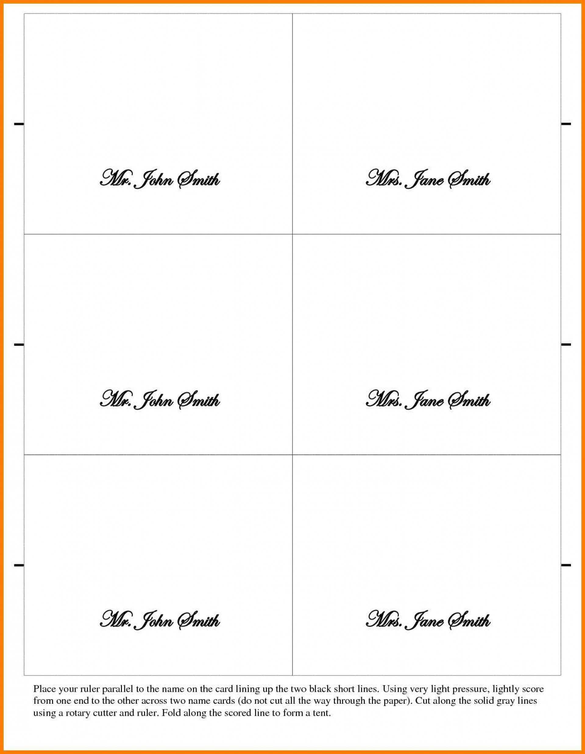 023 Place Cards Template Word Ideas Card Unique Wedding For Fold Over Place Card Template