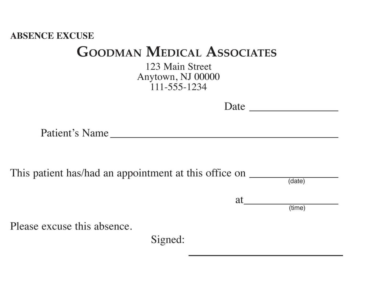 Free Fake Medical Certificate Template