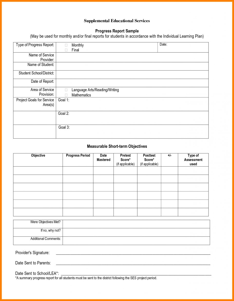 024 School Progress Report Template Doc Elementary Ample Pdf Intended For Educational Progress Report Template