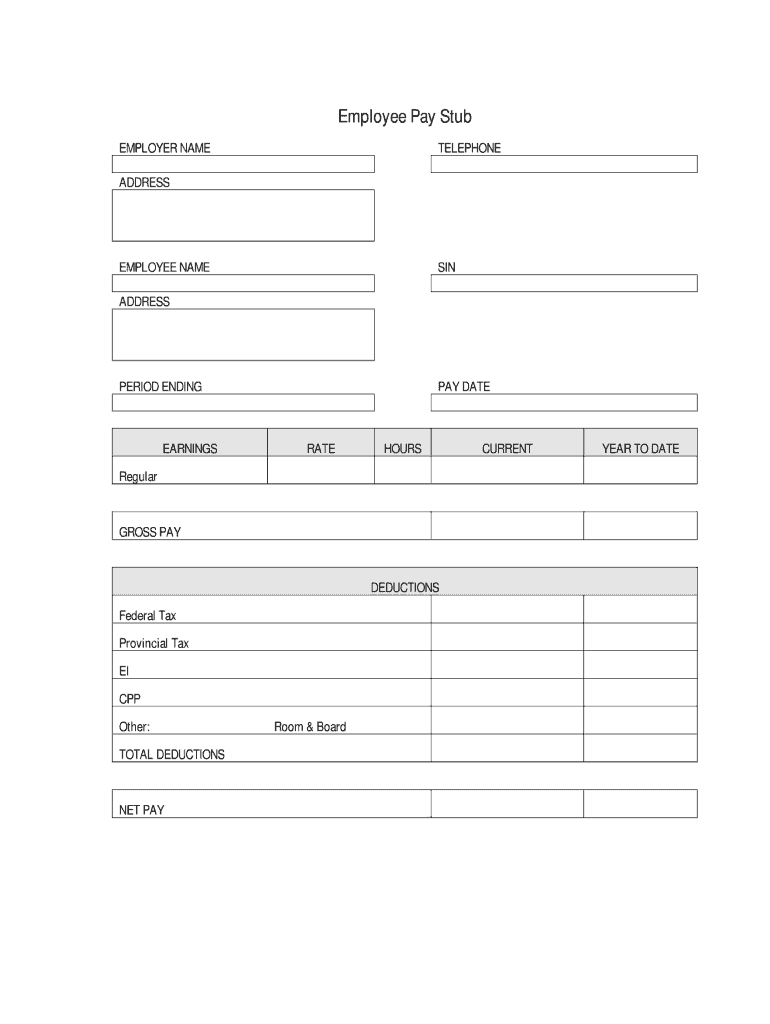 025 Printable Pay Stub Template Free Ideas With Calculator Throughout Free Printable Pay Stubs Template