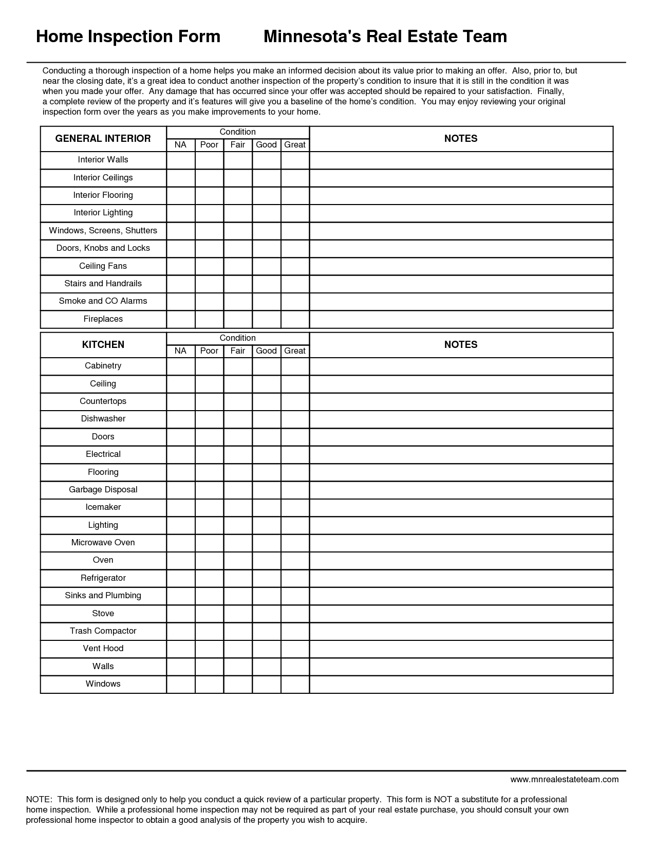 026 Template Ideas 20Free Home20Nspection Forms Pdf Blank With Commercial Property Inspection Report Template