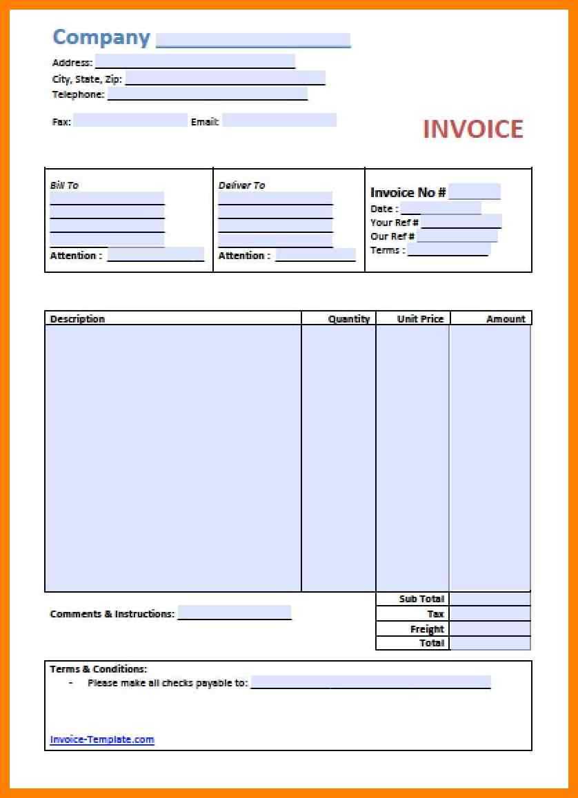 026 Template Ideas Free Printable Invoice Microsoft Word Intended For Excel 2013 Invoice Template