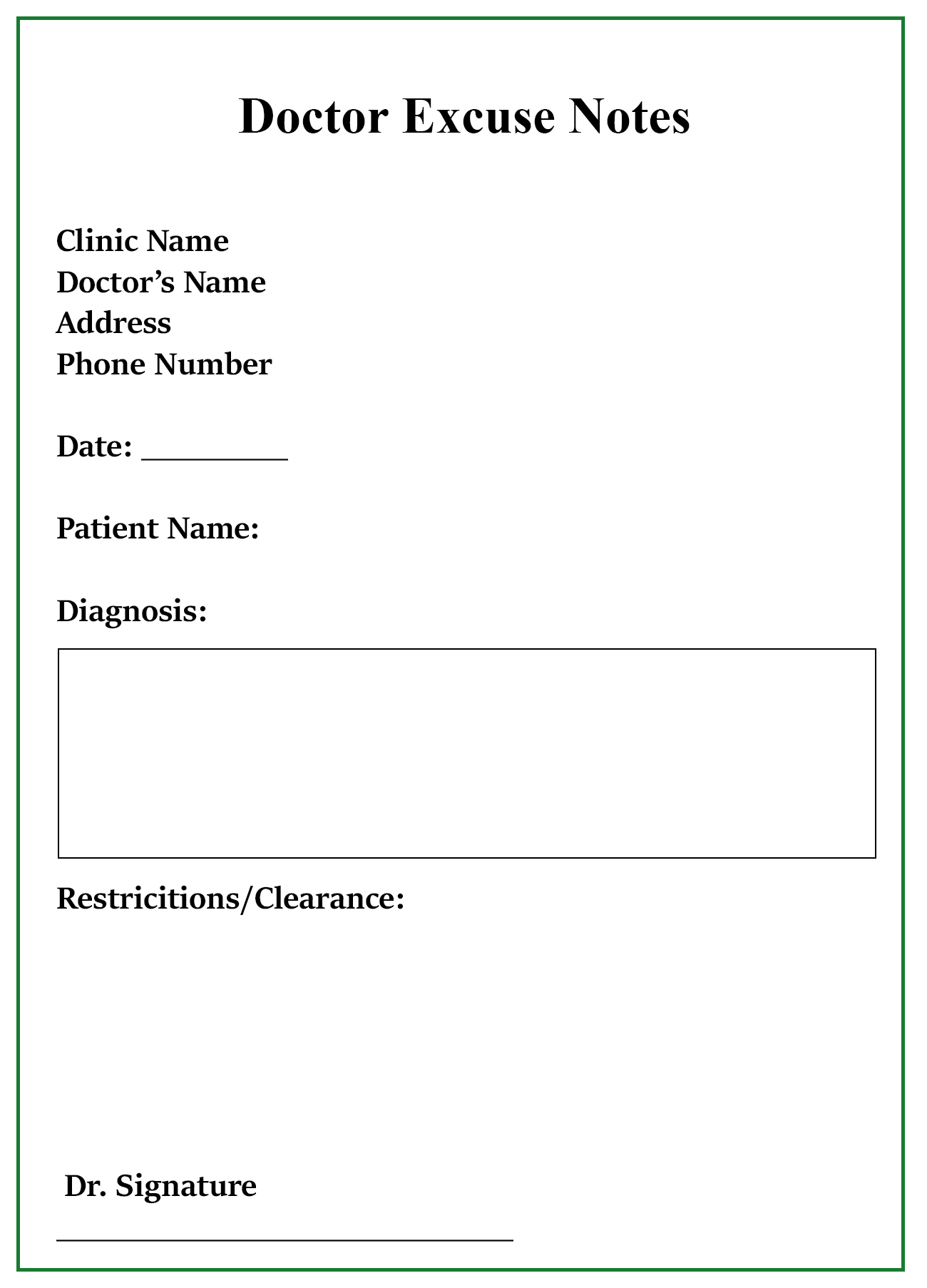 028 Fake Doctors Note Template Pdf Ideas Doctor Excuse For Fake Doctors Note Template Pdf Free