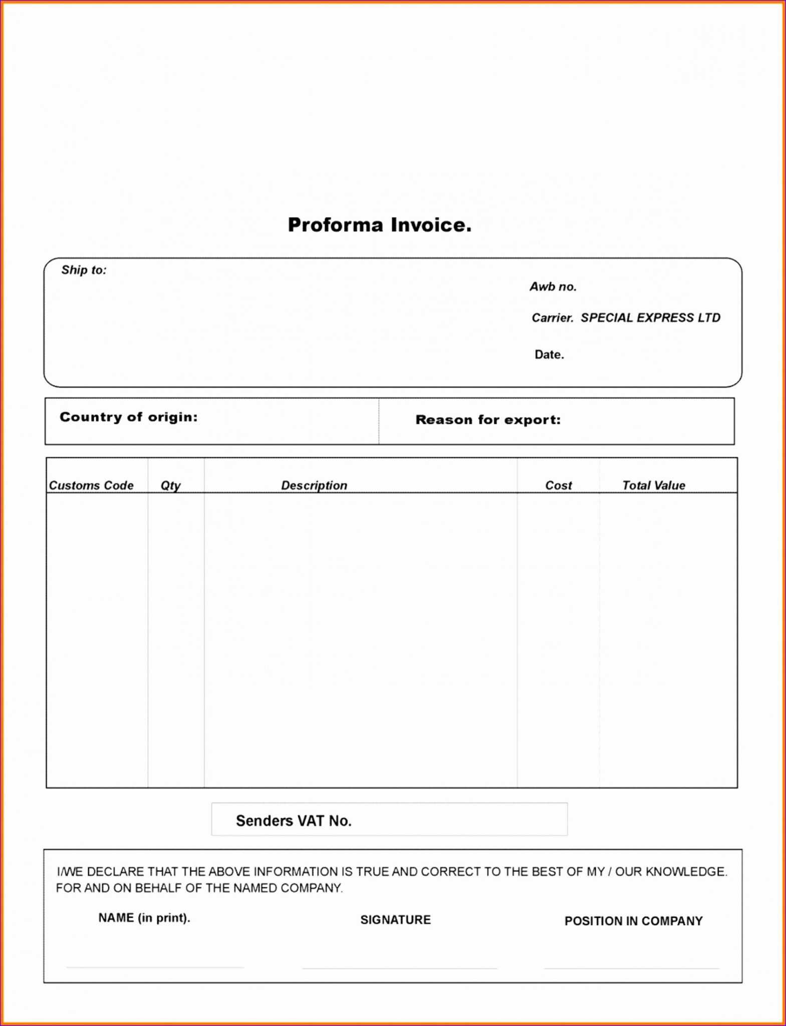 028 proforma invoice template pdf free download ideas simple pertaining