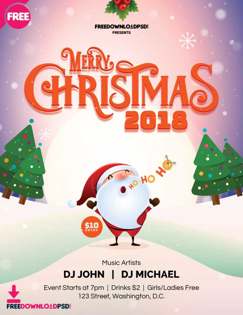 028 Template Ideas Free Christmas Party Flyer Templates For Pertaining To Christmas Flyer Template Word