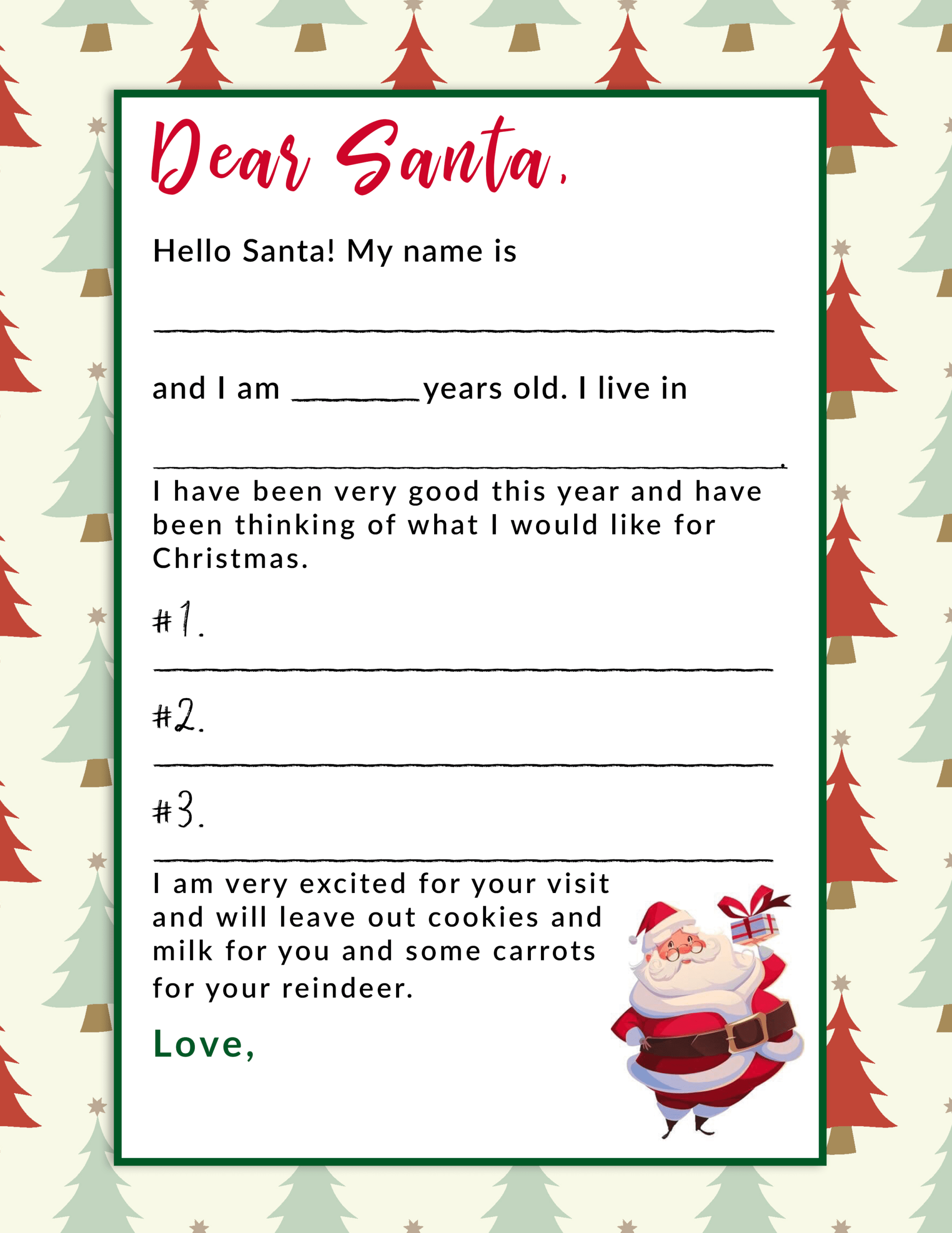 028 Template Ideas Letter From Santa Free To Surprising Word With Regard To Free Letters From Santa Template