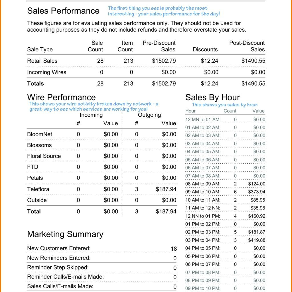 029 Daily Sales Reporte Excel Free Activity Format Gas For Daily Sales Report Template Excel Free
