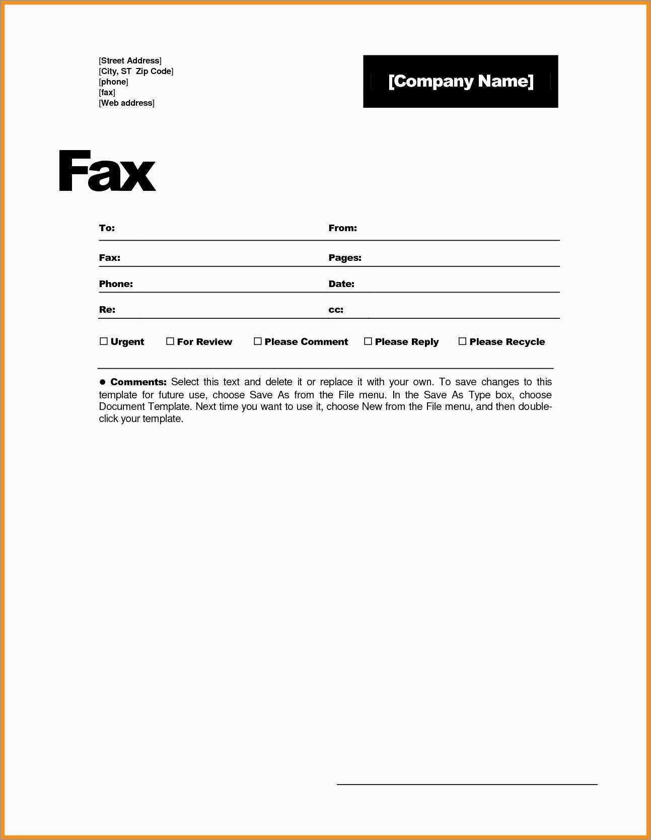 030 Fax Cover Sheet Template Free Word Stupendous Ideas Page In Fax Template Word 2010