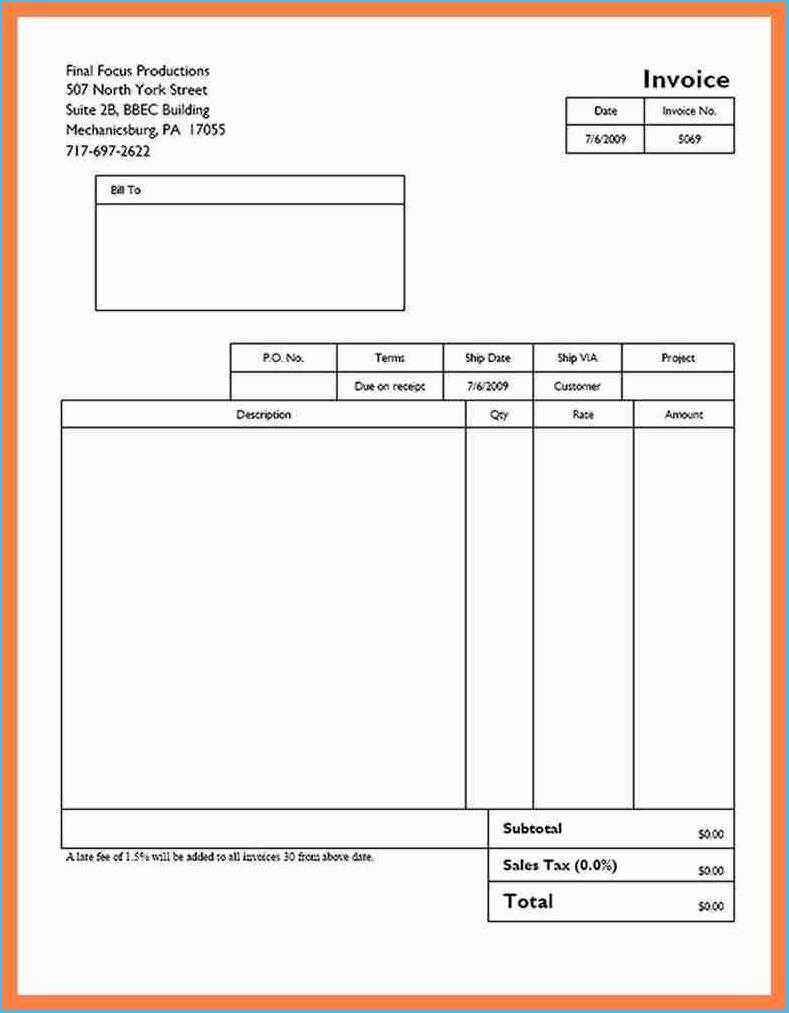 032 Auto Repair Shop Invoice Template Ideas Incredible Within Create Invoice Template Quickbooks