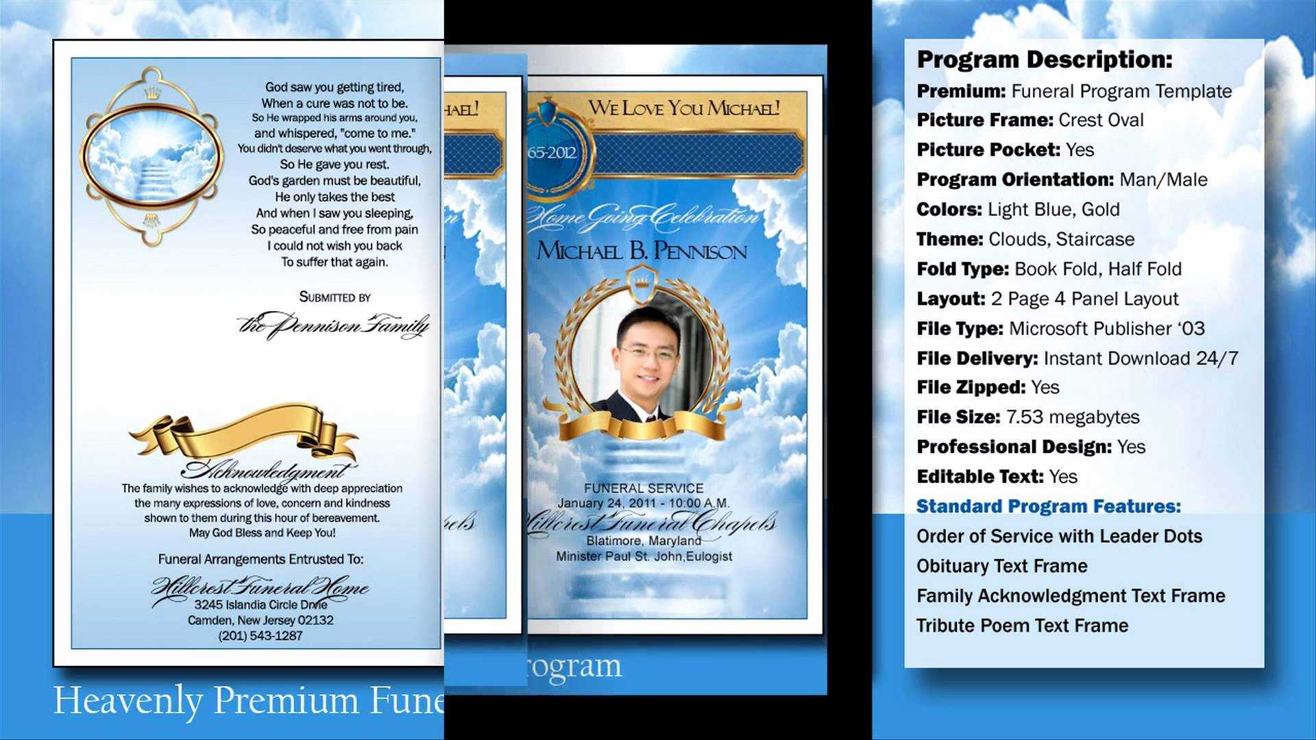 032 Free Obituary Template Download Funeral Program Throughout Free Obituary Template For Microsoft Word