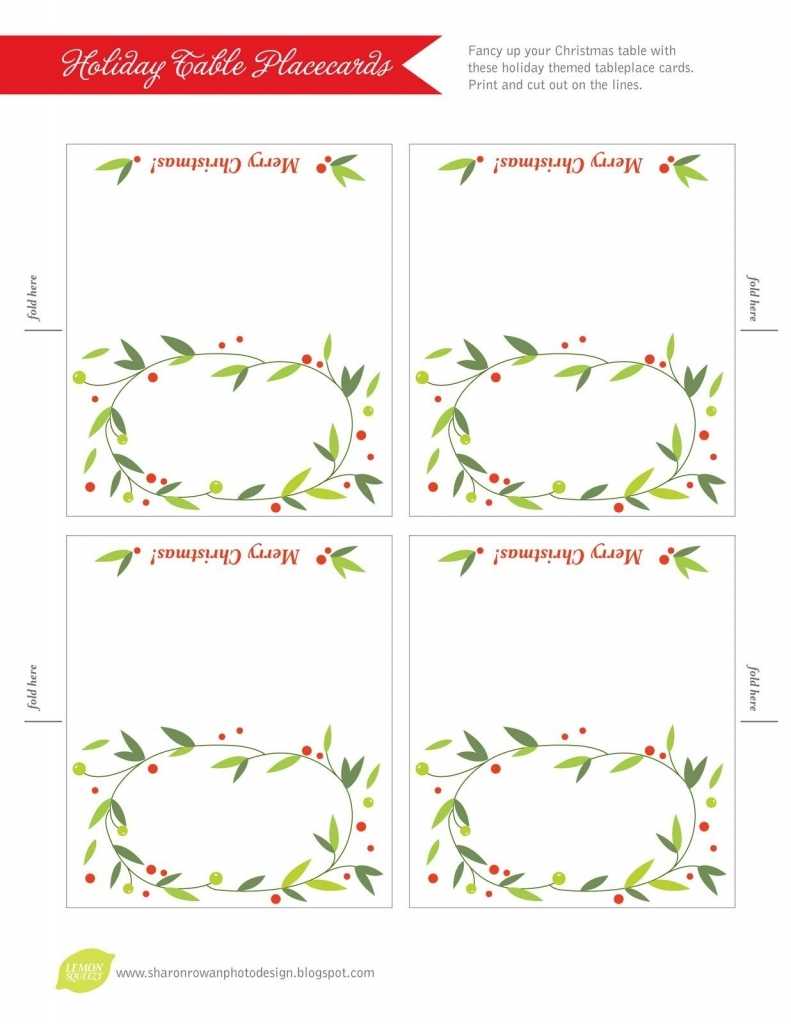 032 Free Printable Lemon Squeezy Day Place Cards Christmas In Fold Over Place Card Template