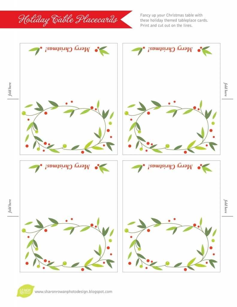 032 Free Printable Lemon Squeezy Day Place Cards Christmas Pertaining To Free Place Card Templates Download