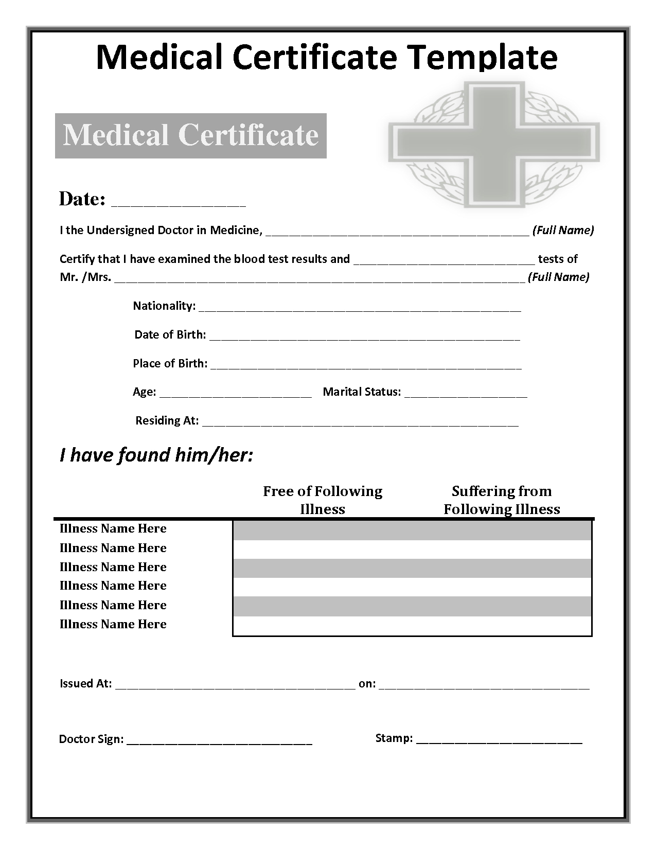 034 Free Doctors Note Template Australia Fake 142285 In Free Fake Medical Certificate Template