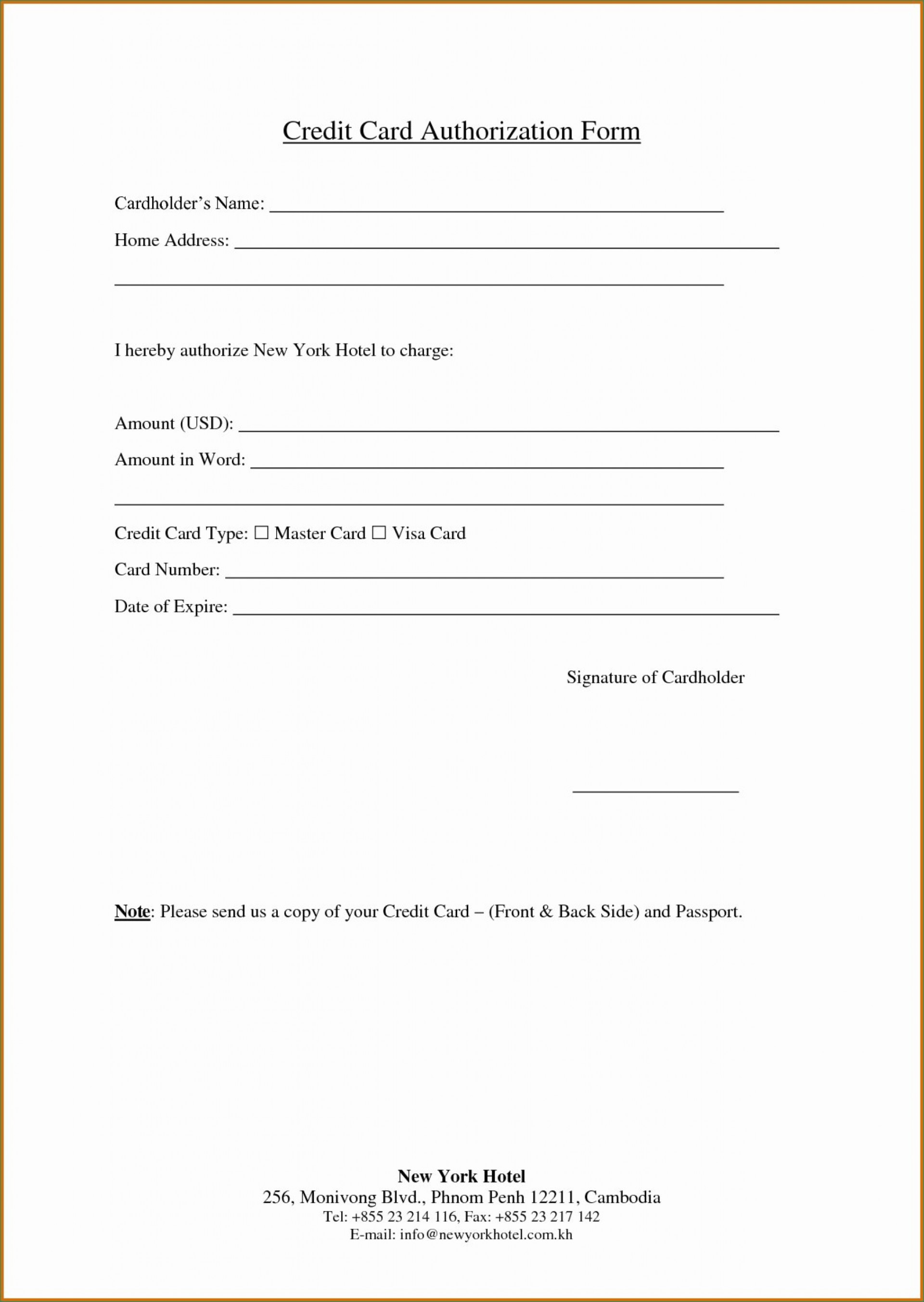 034 Template Ideas Recurring Credit Card Authorization Form Pertaining To Credit Card Billing Authorization Form Template