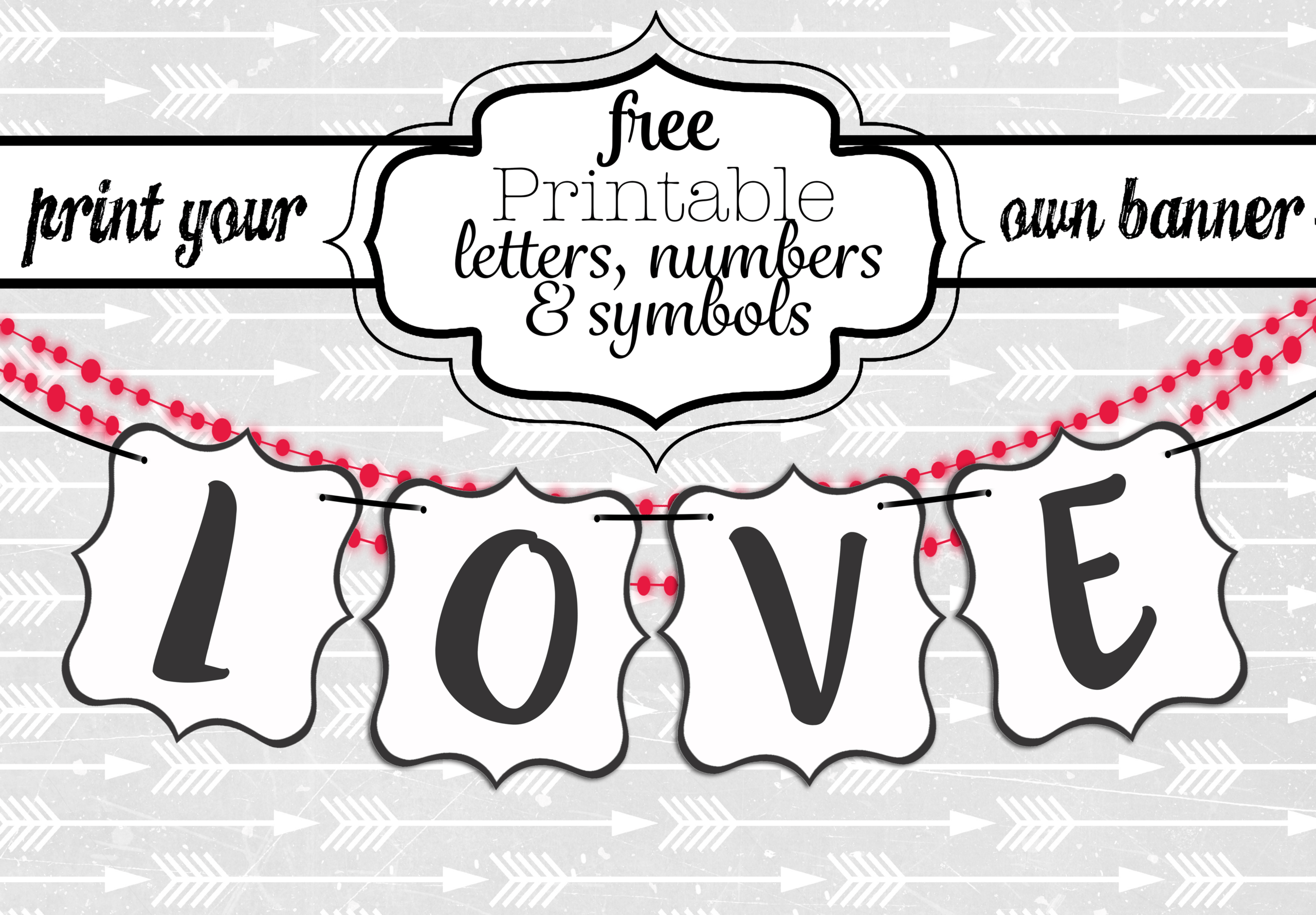 035 Free Printable Black And White Banner Letters Diy Swank Regarding Free Letter Templates For Banners