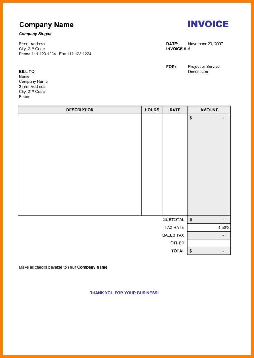 035 Self Employed Invoice Template Australia Uk Pdf Cleaner Within Free Bill Invoice Template Printable