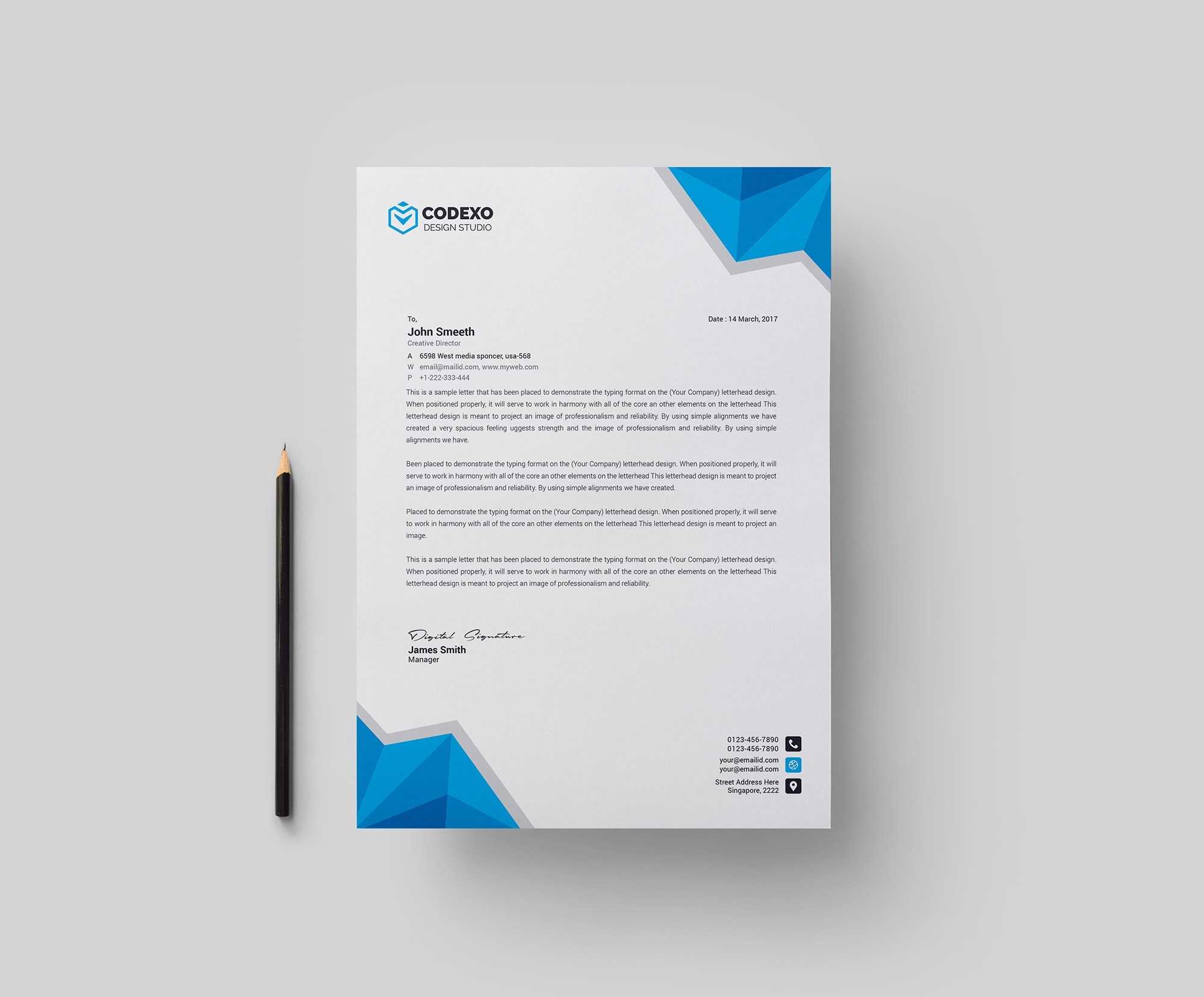 038 Professional Letterhead Template Word Personal Format With Create Company Letterhead Template