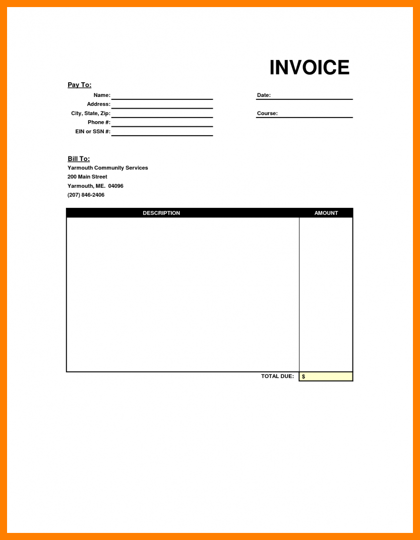 041 Template Ideas Blank Invoice Excel Free Printable Form Pertaining To Free Invoice Template For Iphone