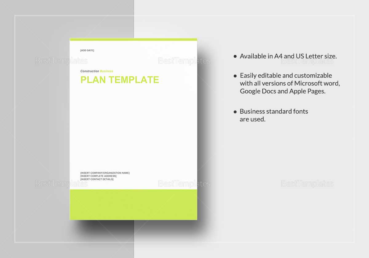 043 Business Plan Template Word Construction Quick Guide Inside Construction Business Plan Template Free