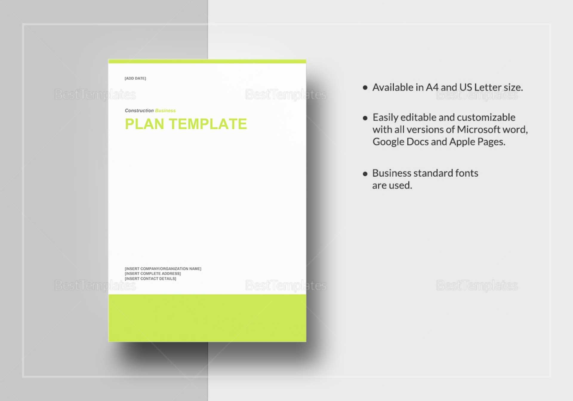 043 Business Plan Template Word Construction Quick Guide Intended For Free Construction Business Plan Template