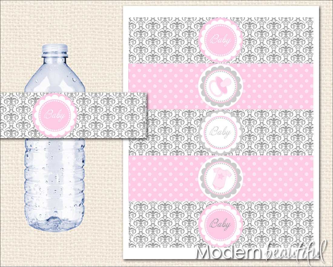 047 Water Bottle Labels Template Free Baby Shower Ideas Pink Pertaining To Free Water Bottle Labels For Baby Shower Template