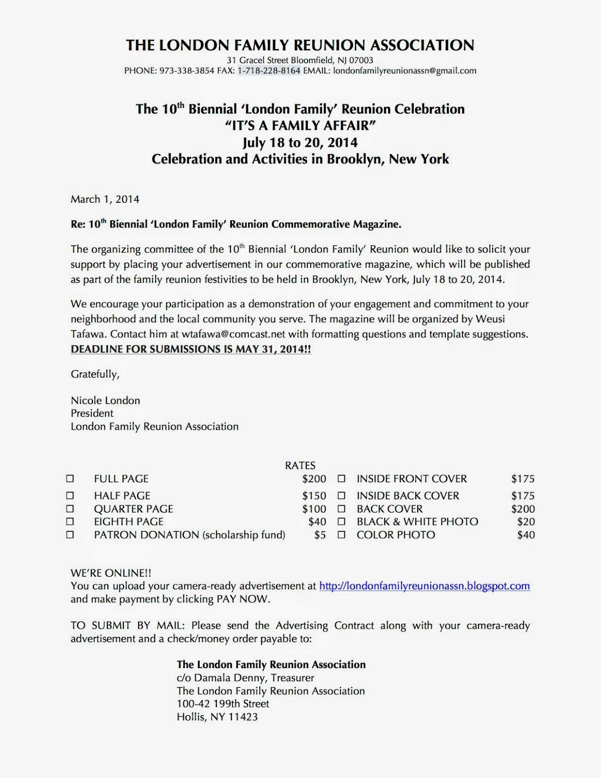 10 Best Images Of African American Family Reunion Agenda Within Free Family Reunion Letter Templates