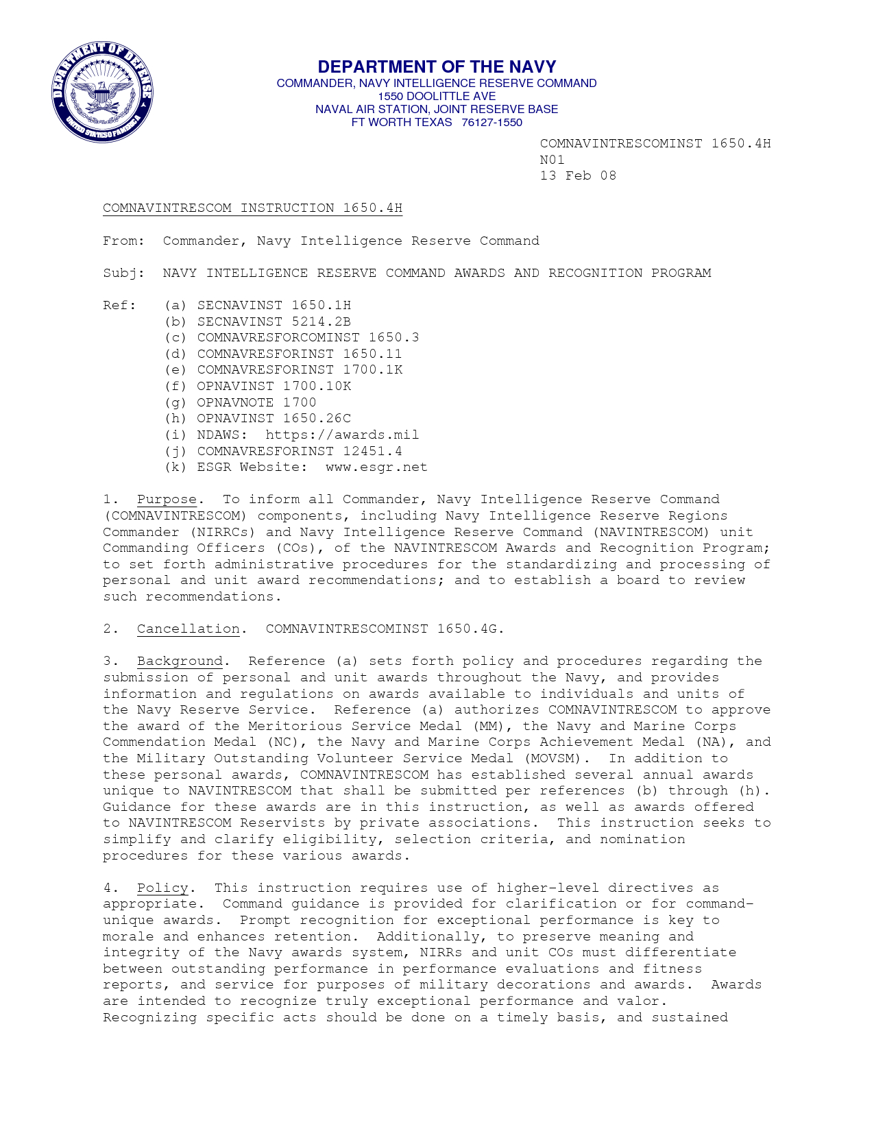 10 Best Photos Of Navy Correspondence Manual Memo Format With Regard To Department Of The Navy Letterhead Template