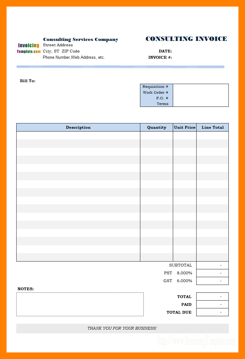 10+ Free Consulting Invoice Template Word | St Intended For Free Consulting Invoice Template Word