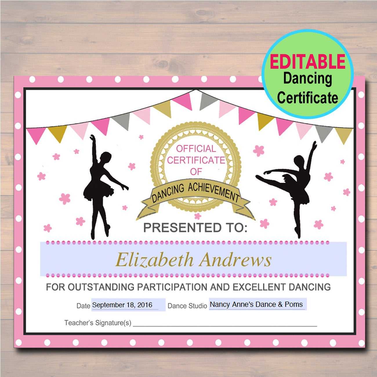100+ [ Dance Certificate Templates Free Download ] | Best 20 Intended For Dance Certificate Template