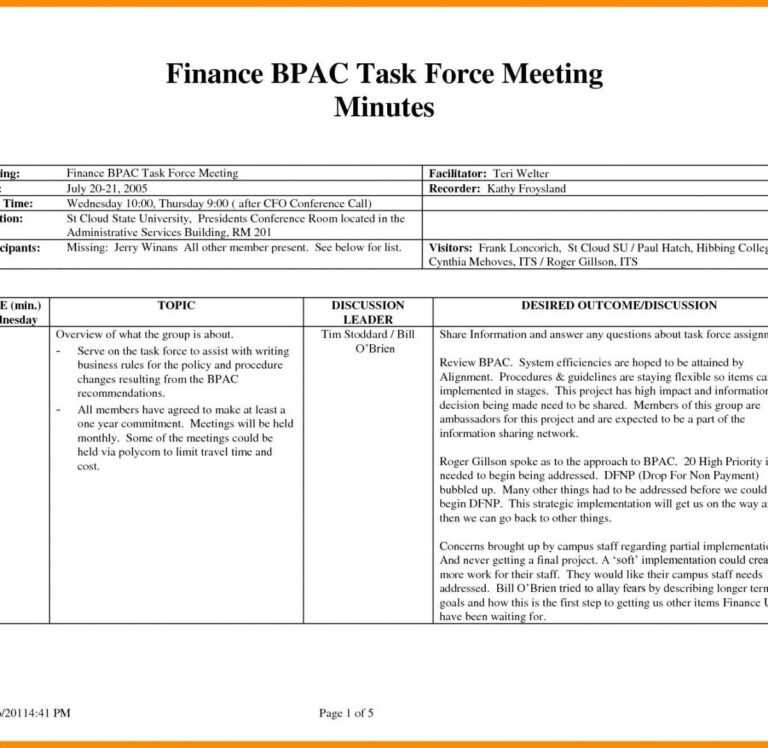 11 Create Meeting Agenda Template Sowtemplate Task Force Regarding