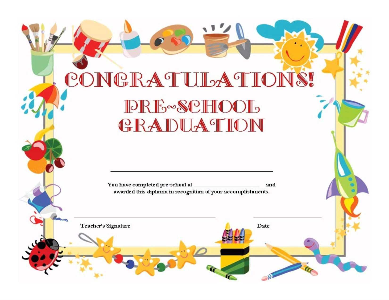 11+ Preschool Certificate Templates – Pdf | Free & Premium Throughout Fun Certificate Templates