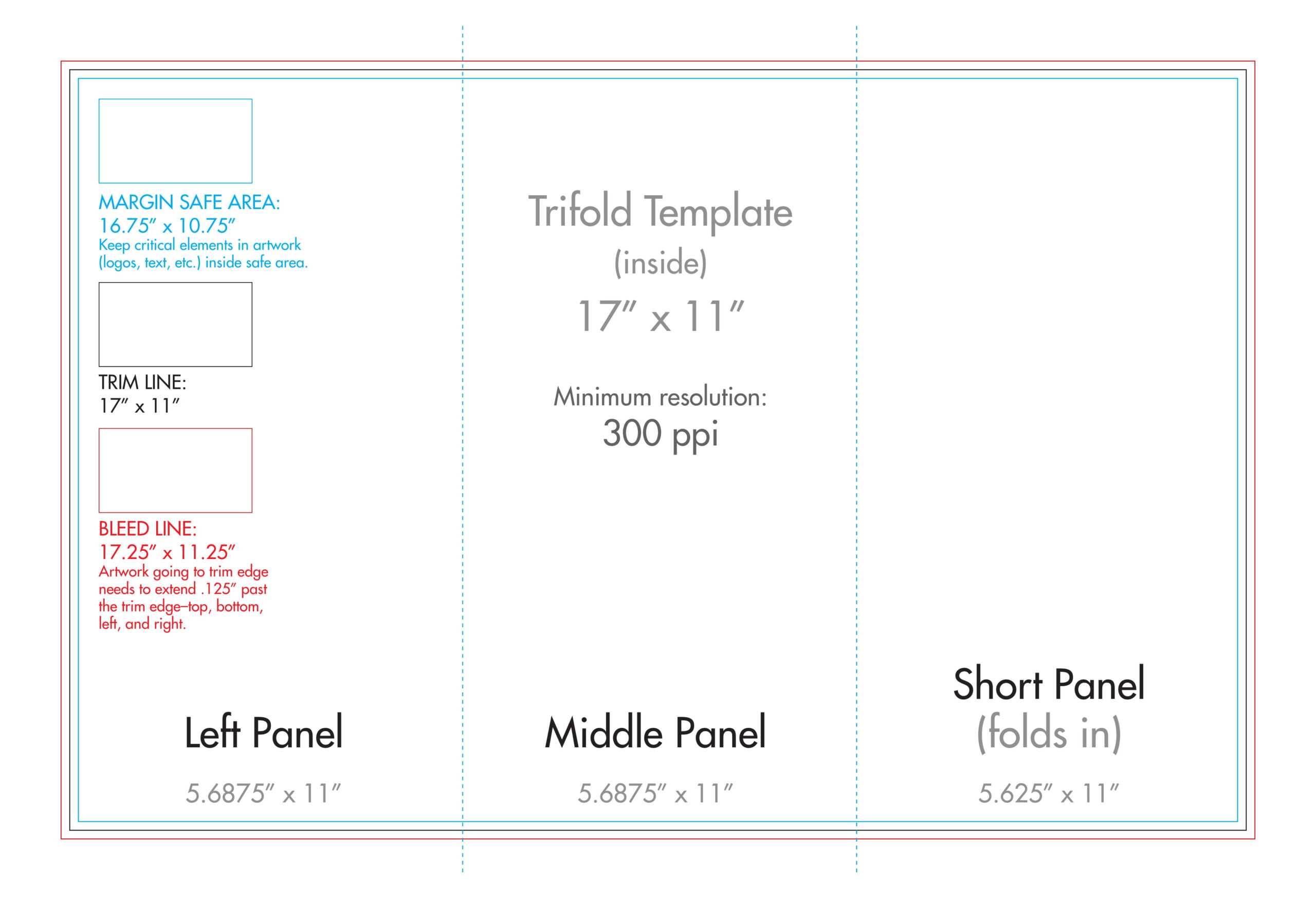 11" X 17" Tri Fold Brochure Template – U.s. Press With Regard To Double Sided Tri Fold Brochure Template