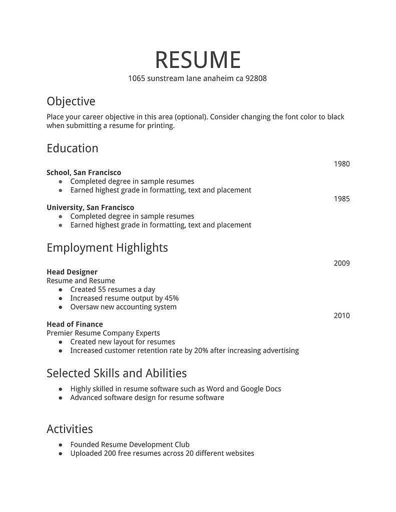 12 Resumes For First Time Job Seekers | Resume Letter Inside First Time Resume Templates
