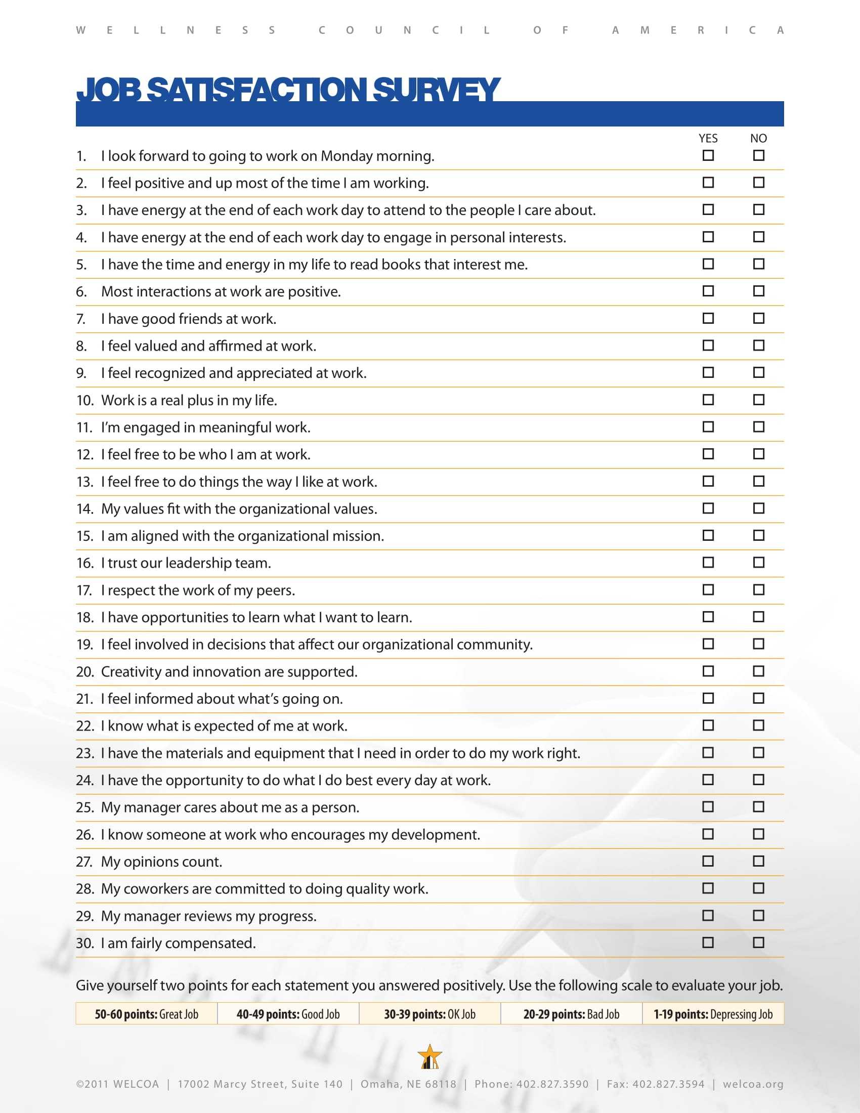 14+ Employee Satisfaction Survey Form Examples – Pdf, Doc Throughout Employee Satisfaction Survey Template Word