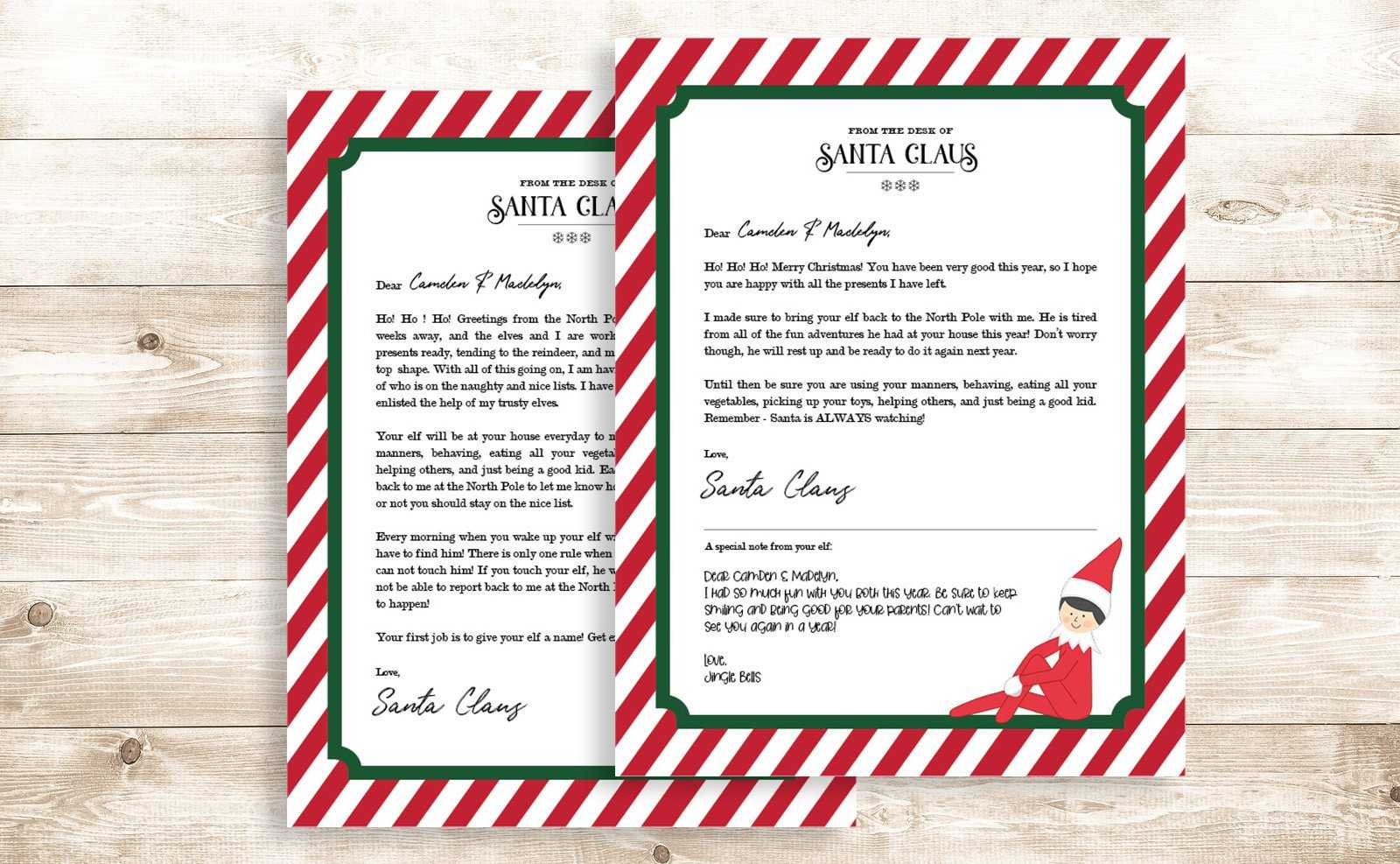 15 Elf On The Shelf Printable Letters From Santa That'll Within Elf On The Shelf Letter From Santa Template
