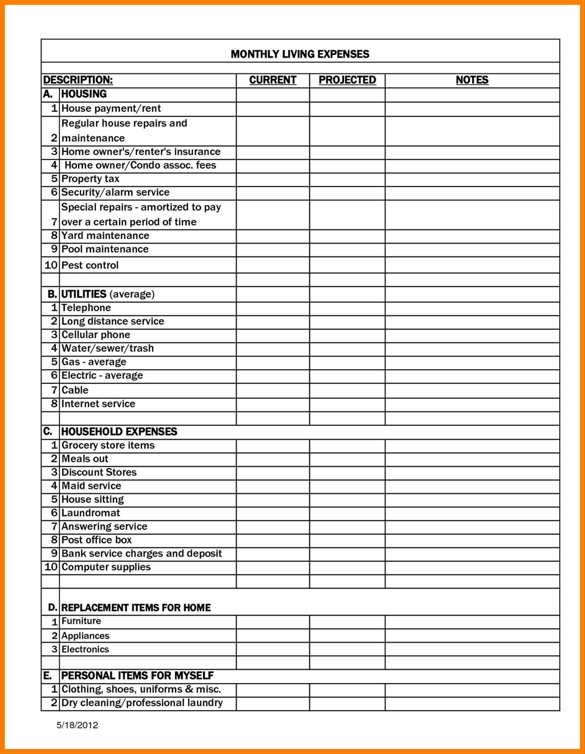 15 Expense Report Spreadsheet Template Excel – Bluepart In Cleaning Report Template