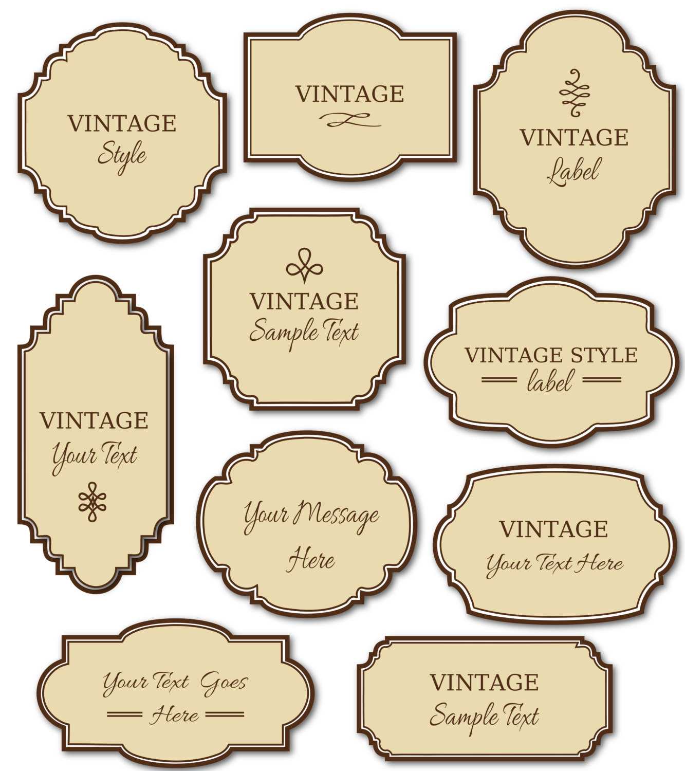 17 Free Vintage Tag Label Template Images – Vintage With Regard To Free Printable Vintage Label Templates