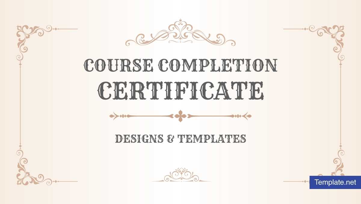 19+ Course Completion Certificate Designs & Templates – Psd Inside Free Training Completion Certificate Templates