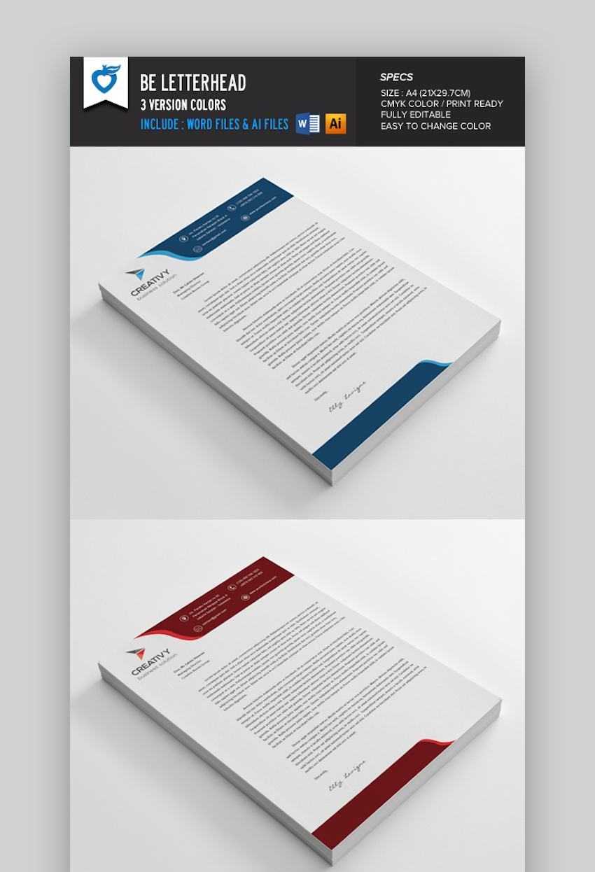 20 Best Free Microsoft Word Corporate Letterhead Templates With Fancy Letterhead Templates