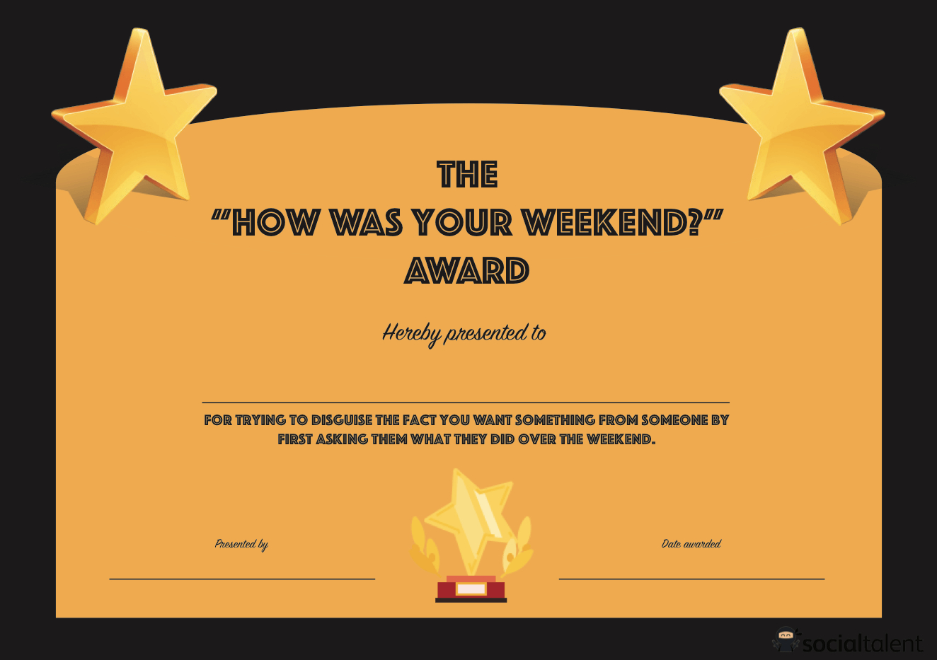 20 Hilarious Office Awards To Embarrass Your Colleagues For Free Funny Certificate Templates For Word