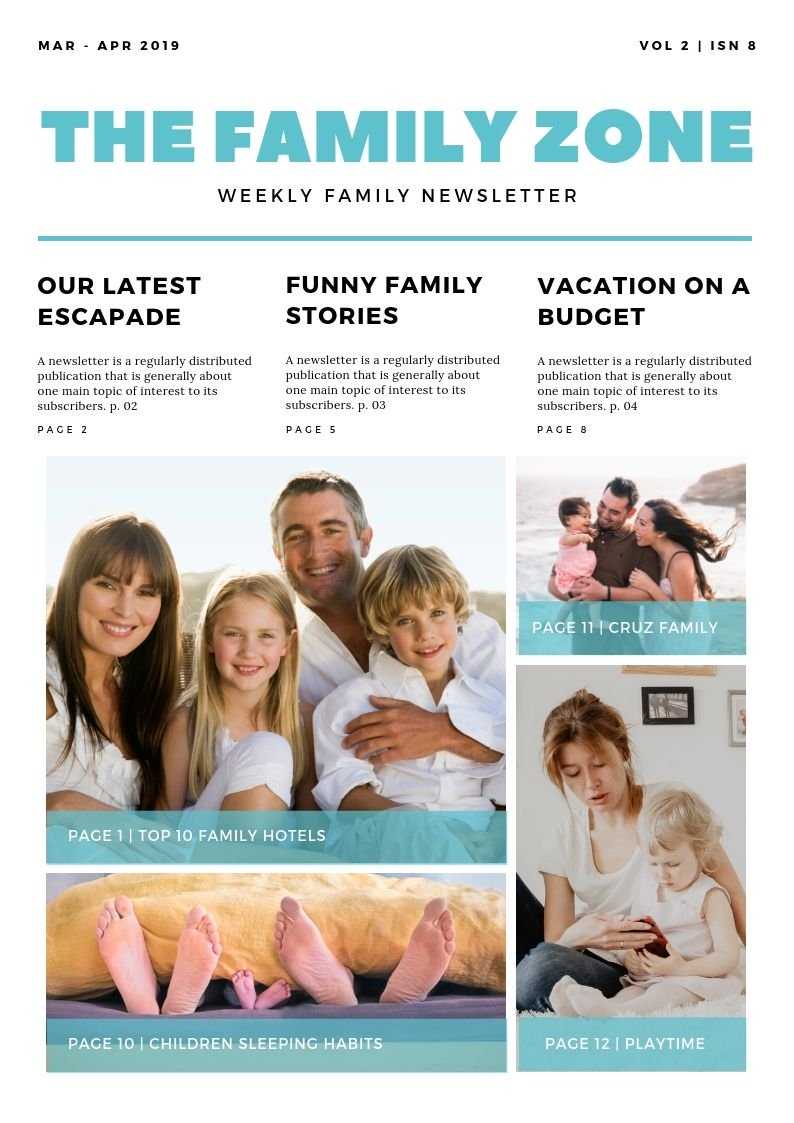 20 Newsletter Design Examples To Inspire You – Learn With Family Newsletter Template