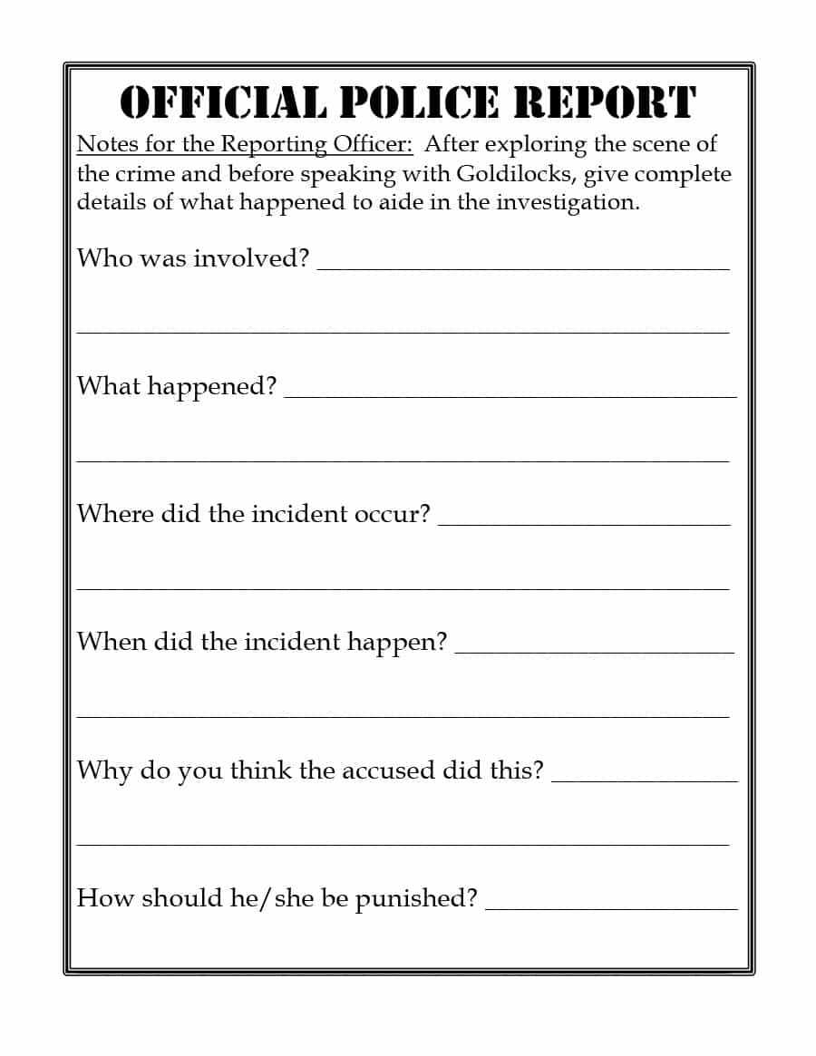 20+ Police Report Template & Examples [Fake / Real] ᐅ Within Crime Scene Report Template