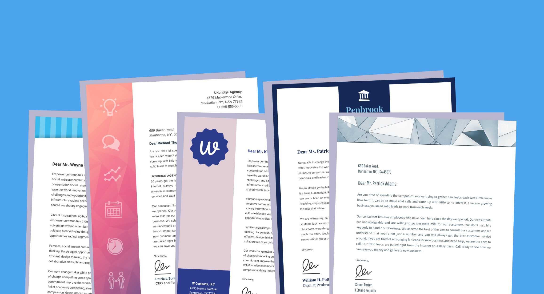 20+ Professional Business Letterhead Templates And Branding Regarding Free Letterhead Templates Doc