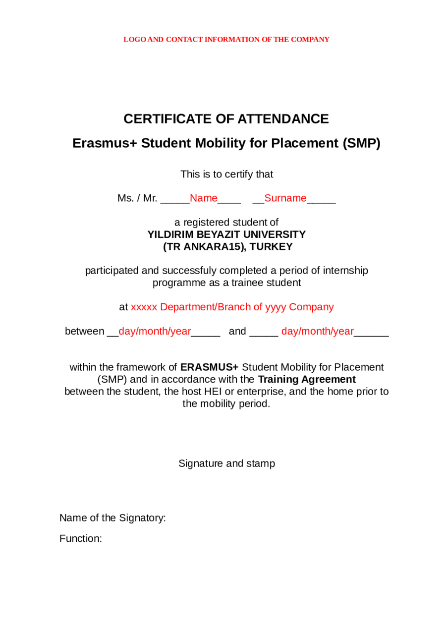 2020 Certificate Of Attendance – Fillable, Printable Pdf In Conference Certificate Of Attendance Template