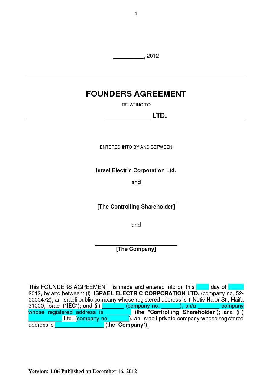 22 Great Founders Agreement Tramples [For Any Startup] ᐅ In Founders Agreement Template