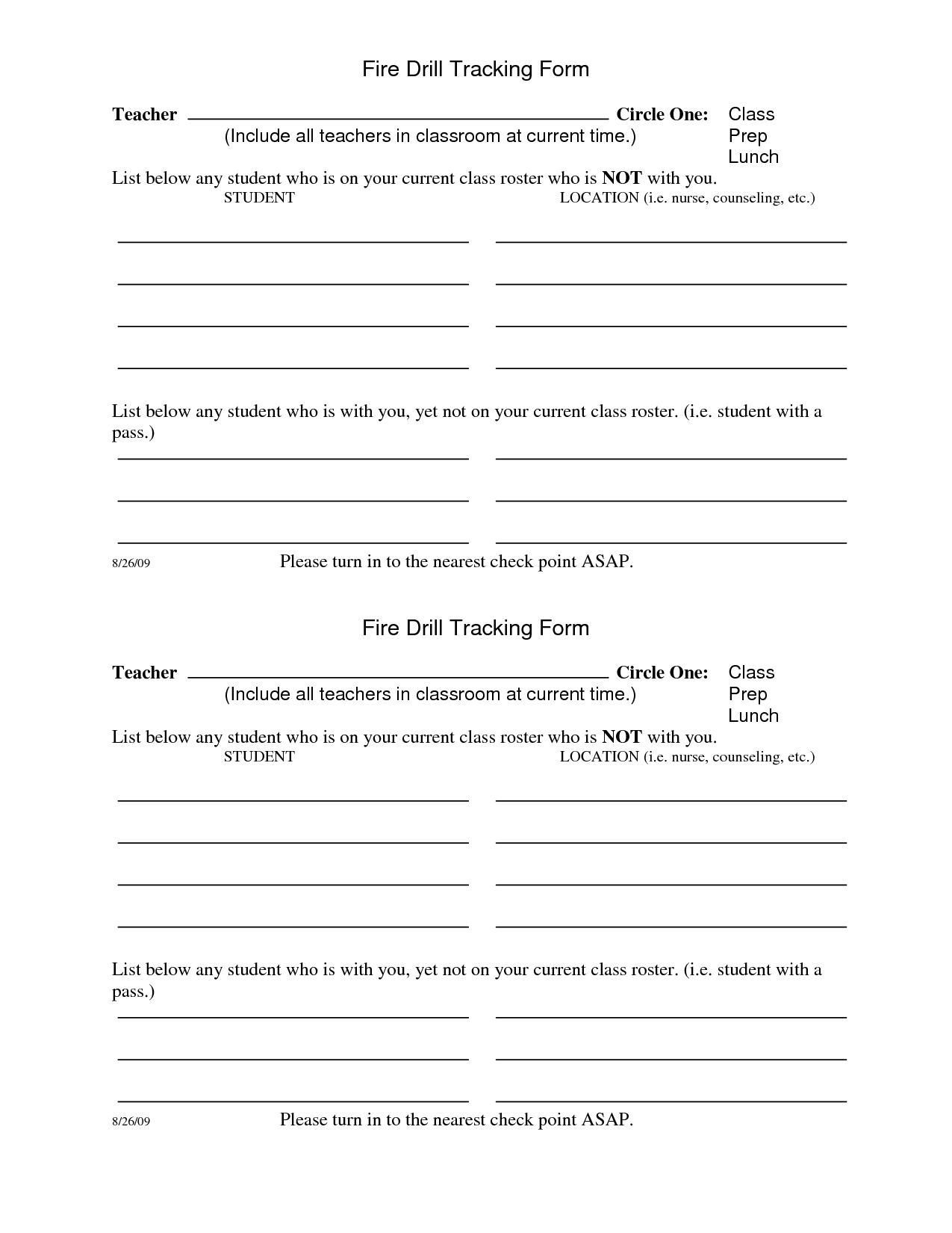 22 Images Of Osha Fire Drill Safety Template | Jackmonster With Regard To Emergency Drill Report Template